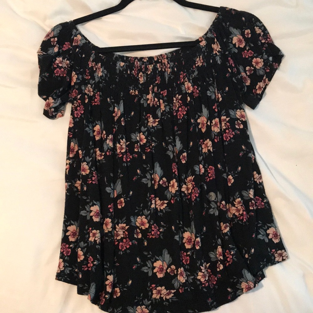 AE Floral Off the Shoulder Blouse